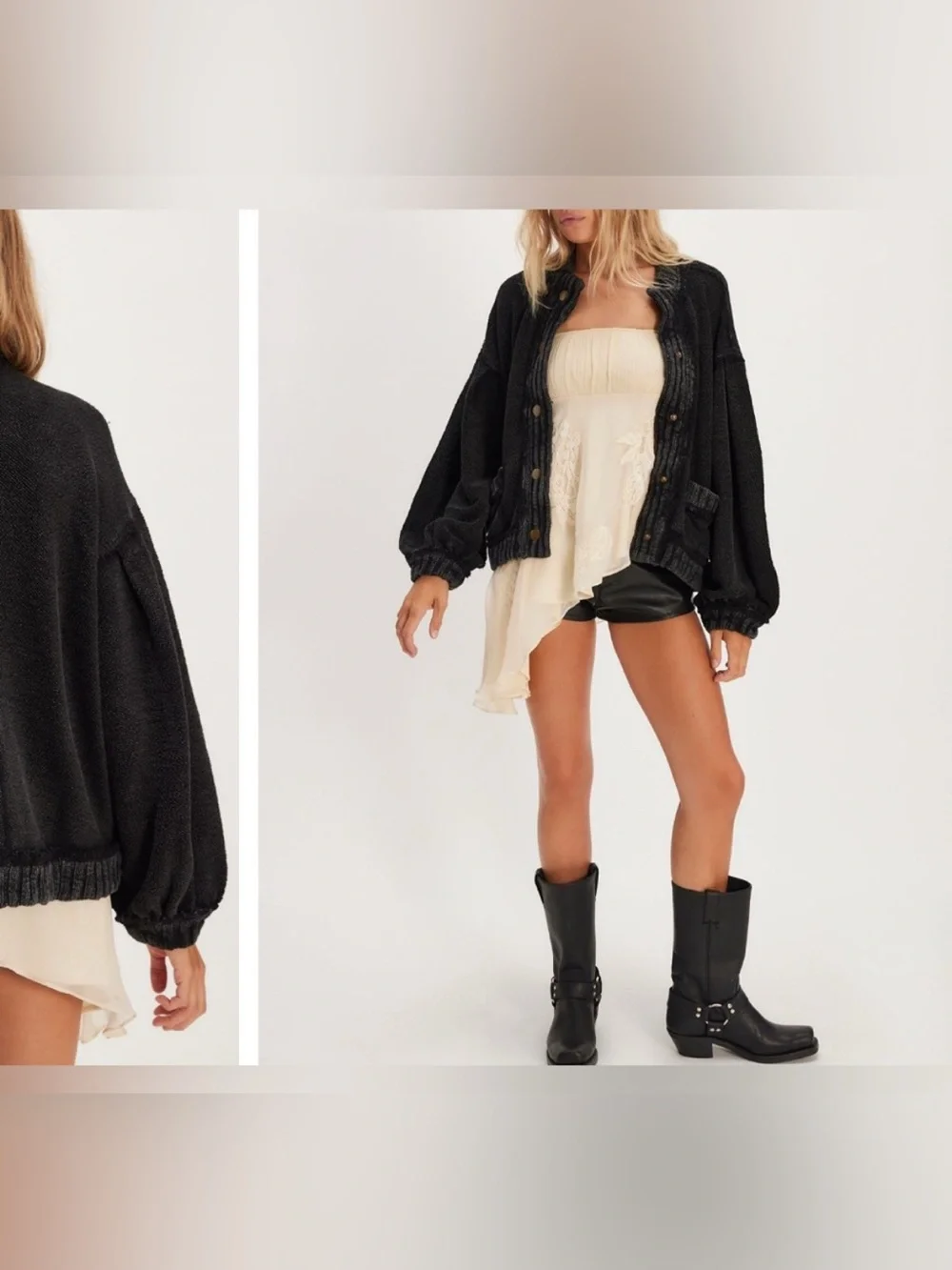 NWOT Free People We The Free Cute In This Cardi - black - XS